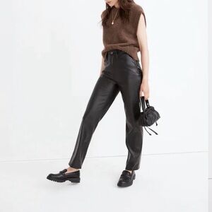 Madewell like new size 26 Black Leather Women's Pants